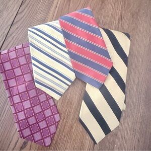 Tommy Hilfiger VINTAGE Silk Tie Lot Of 4.  Designer.  Timeless. USA MADE HW